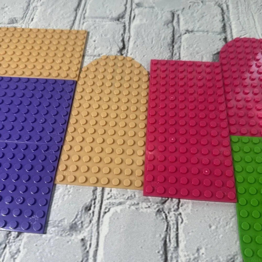 Mega Blok Bloks Heart Girl Baseplates Replacement Add-on Pieces Parts Lot of 8